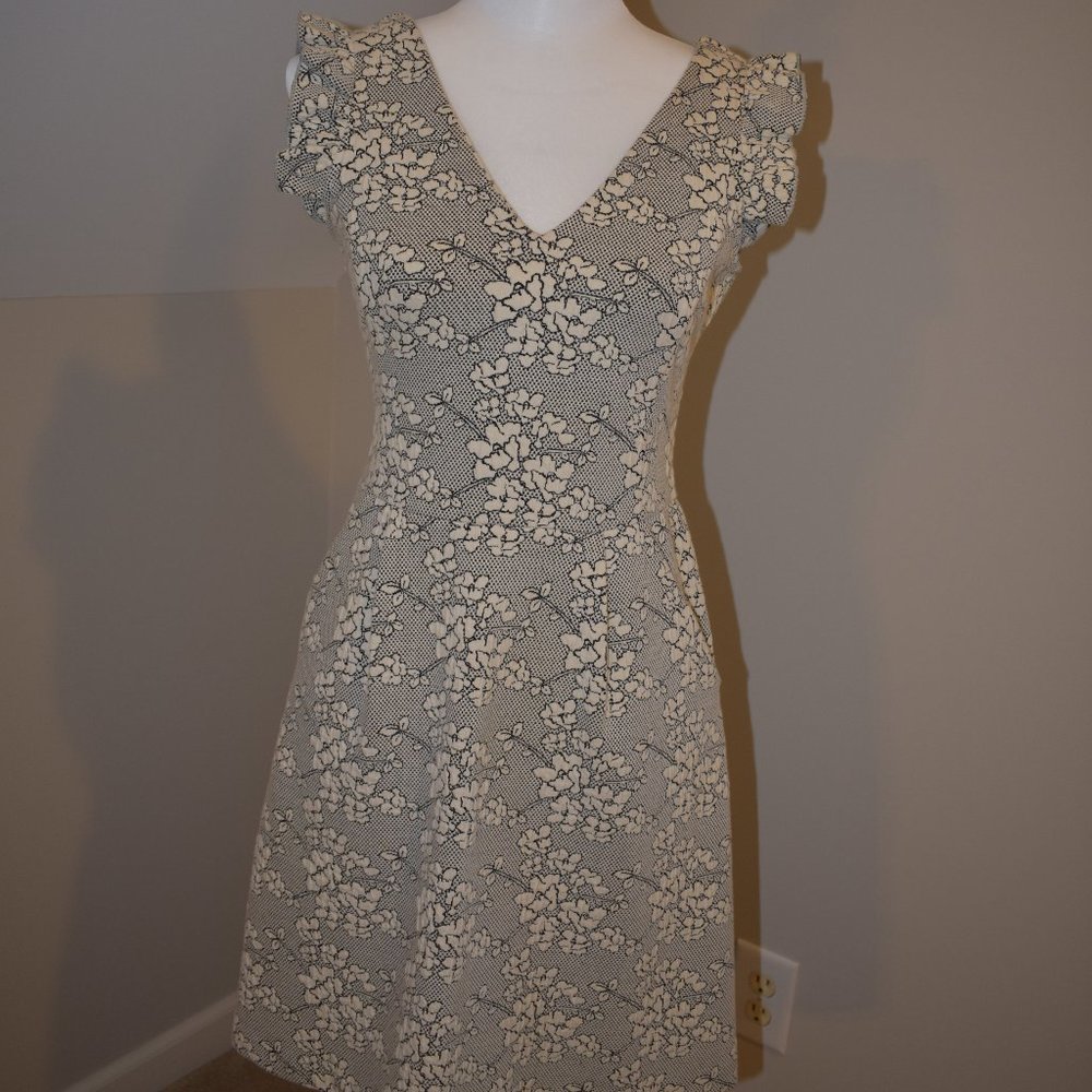 Black and Cream Floral Dress